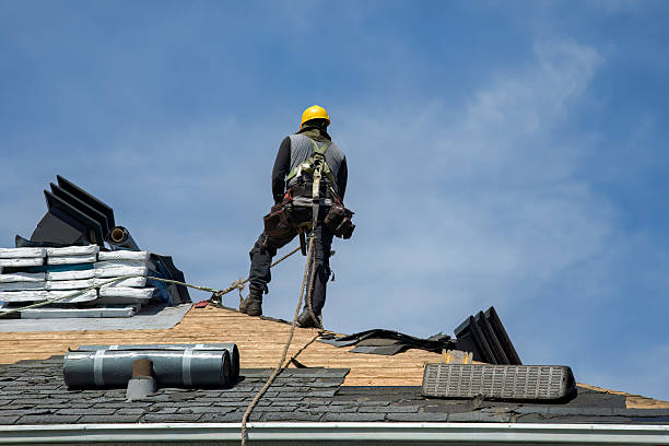 Professional Flat Roof Repair technician working in Prague, OK